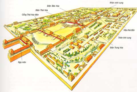 Recreation of the Forbidden City showcasing key elements.