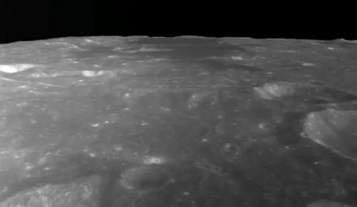 The image of the far side of the Moon captured by the Chang'e-6 camera during landing.