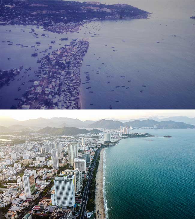 Xom Con in 1968, the coastal area of Nha Trang, now Tran Phu street.