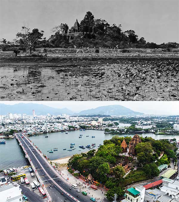 Ponagar Tower located on Cu Lao Hill, beside the Cai River of Nha Trang.