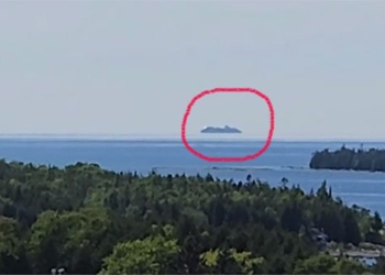 appearance of video clip recording the moment of a ghost ship on lake huron 135036