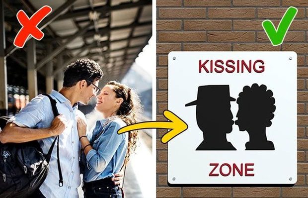 Kissing at Train Stations Prohibited