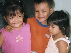 HIV/AIDS children receiving antiviral medication at an orphanage in Cambodia