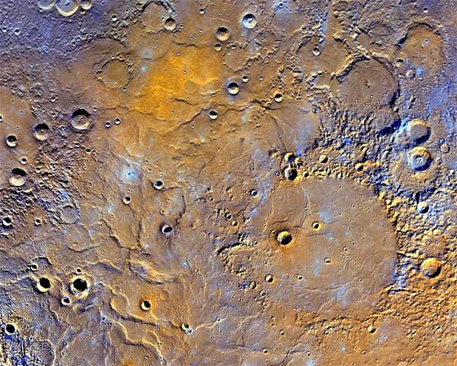 Close-up of Mercury's surface