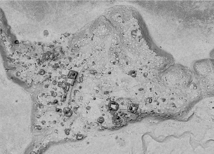 Hundreds of large and small structures of the ancient city revealed in LiDAR imagery