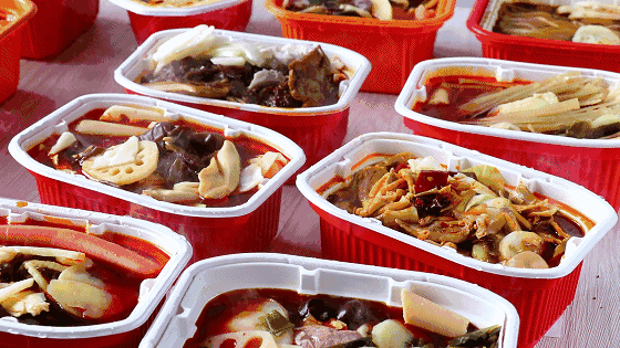 The convenience of self-heating rice comes from the self-heating packet.