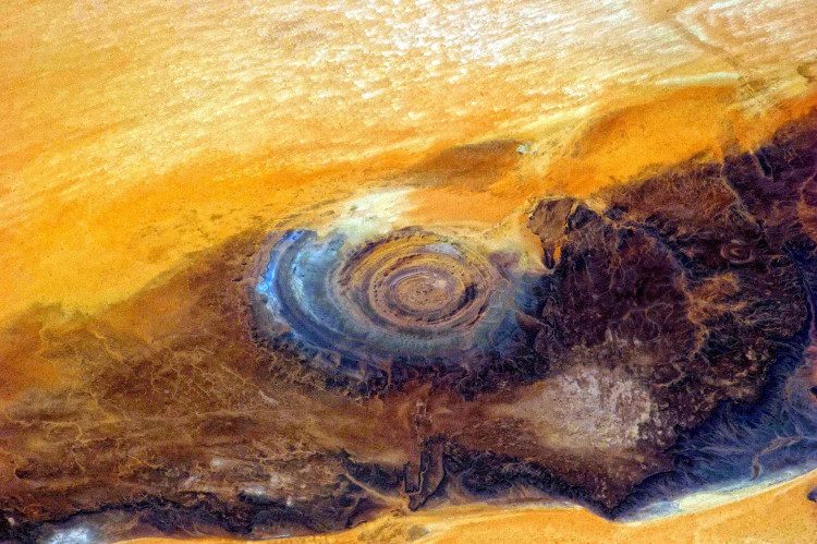 The Richat Structure resembles a human eye.