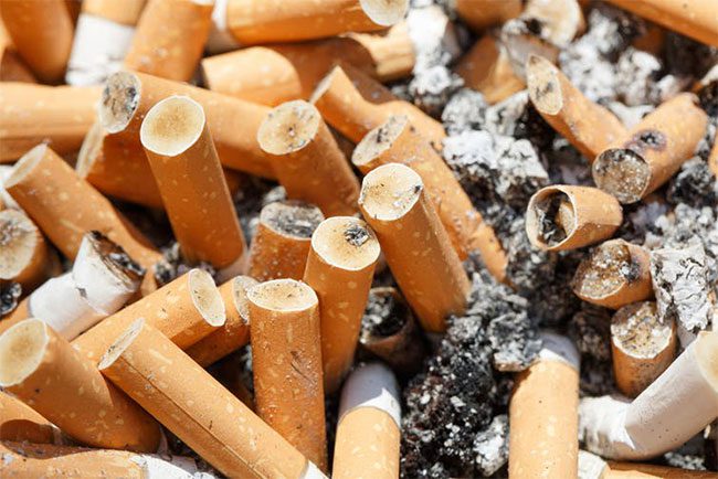 Cigarette butts.