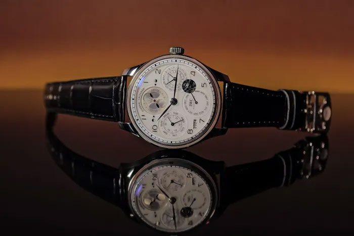 IWC Portugieser Eternal Calendar, a watch displaying moonphase accurate to 45 million years.