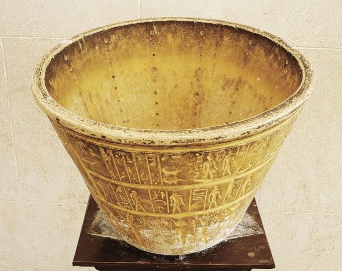 Karnak Water Clock, currently housed in the Egyptian Museum.
