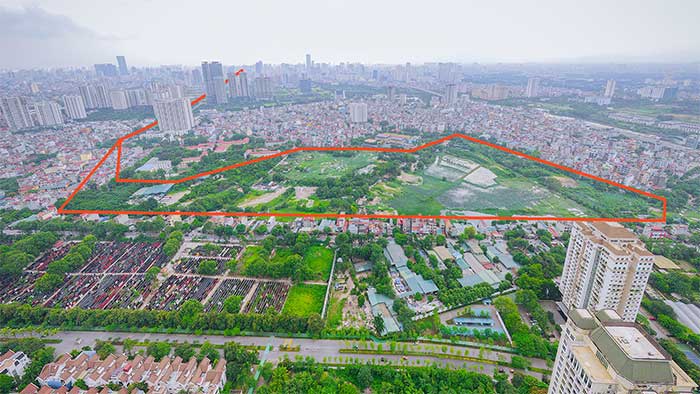 The project includes the Xuân Đỉnh depot area covering 17.5 hectares