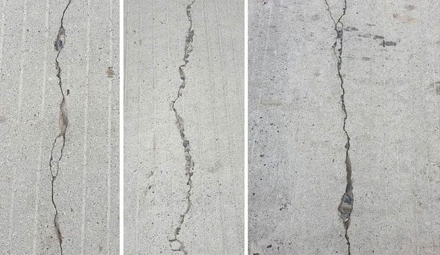 Cement roads have low elasticity and are prone to cracking under strong impacts.