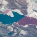 giant salt lake in utah hidden behind two colored blue and red water 135037