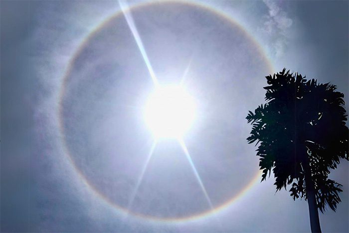 The halo appeared on May 20th in Tan Phu District, Dong Nai.