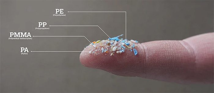 Microplastic particles