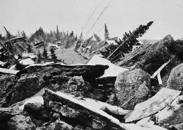 The 1964 earthquake caused severe damage to the state of Alaska, USA.