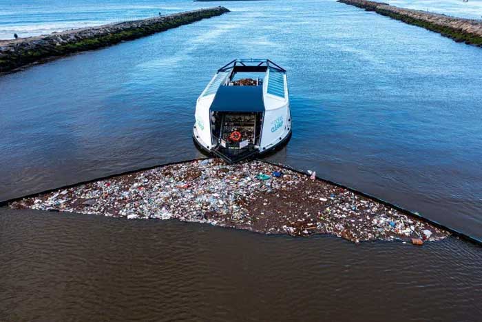 The Interceptor system in operation at Ballona Creek, California, USA.