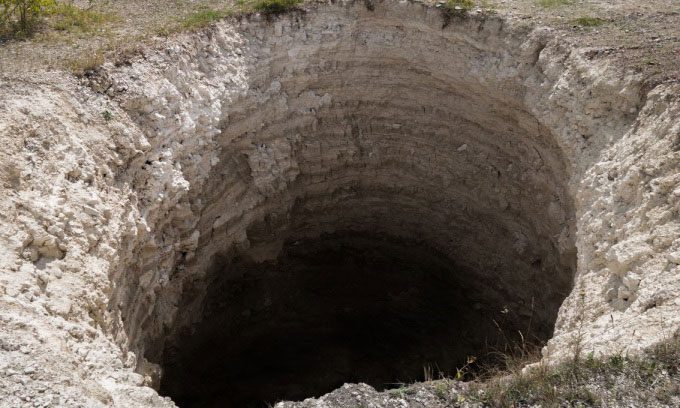 A typical sinkhole.