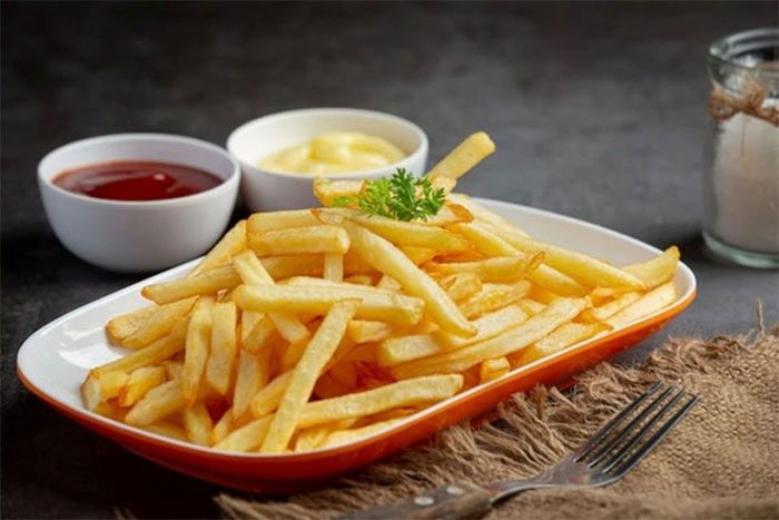 Fried potatoes have an extremely high fat content