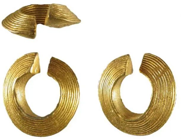 Gold hoop jewelry in England