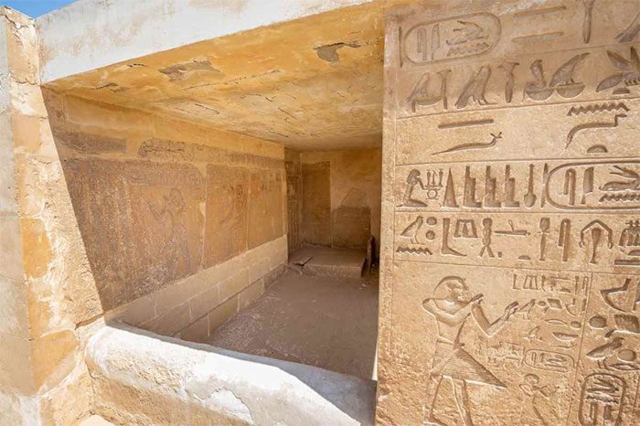 An ancient tomb from the Old Kingdom in Saqqara.