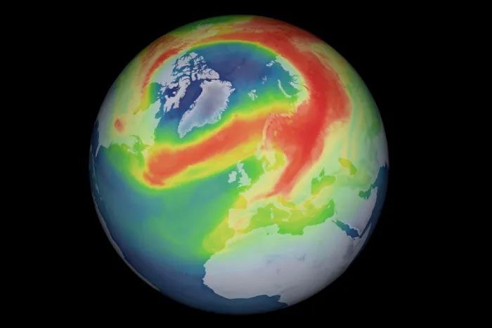 Newly discovered ozone hole in the Arctic.