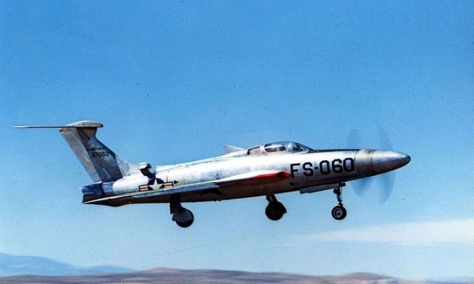 XF-84H aircraft in flight