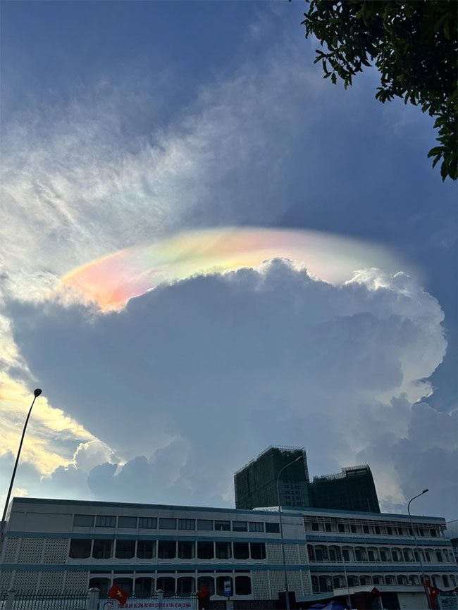 Rainbow clouds in the Aeon Bình Tân area