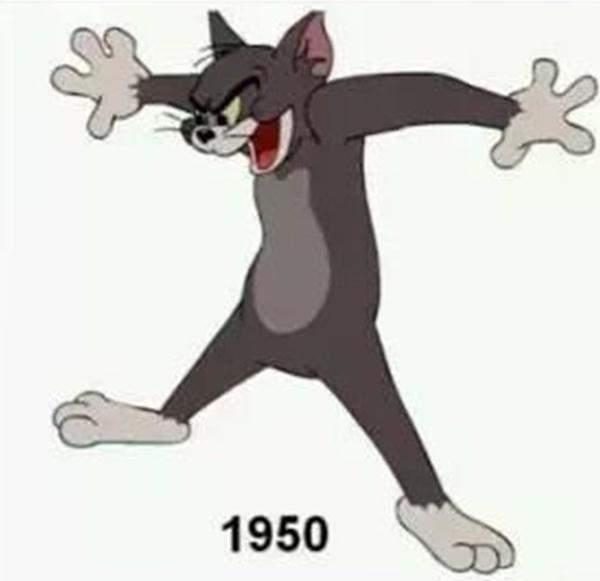 In 1950, Tom was changed to a gray color similar to 1942.