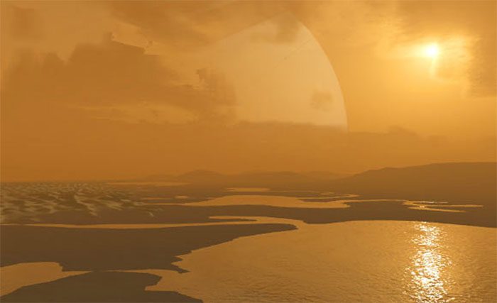 A "swamp" on Titan, the most Earth-like world