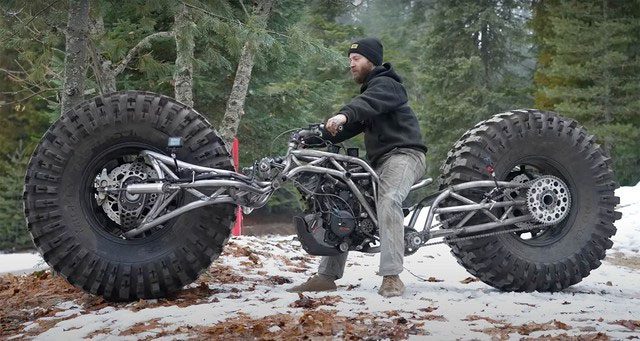 The tires of the Monster Chopper are no less impressive than those of a real truck.