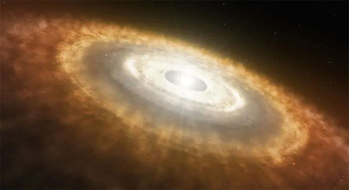 Illustration of a protoplanetary disk