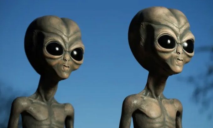 Common depiction of extraterrestrials.