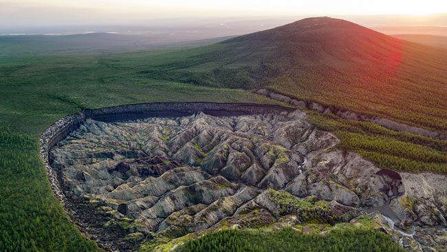 In fact, the "tadpole" captured by NASA is the Batagaika sinkhole in Siberia