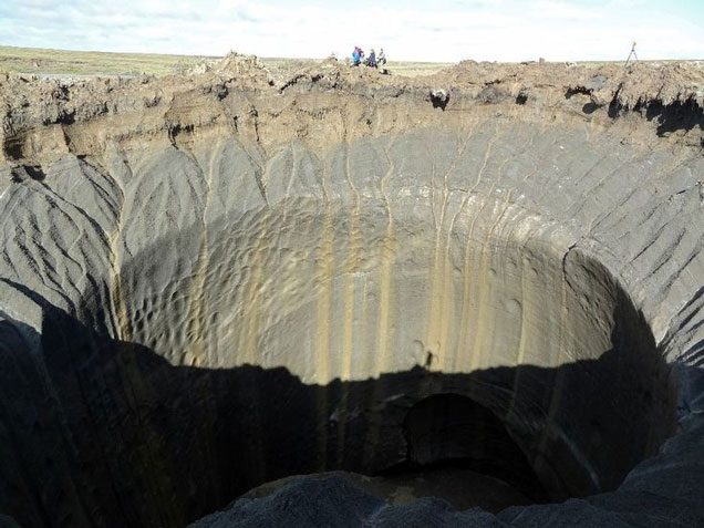 Scientists are concerned that beneath the permafrost in the Batagaika sinkhole are many ancient viruses that could pose a threat to humanity