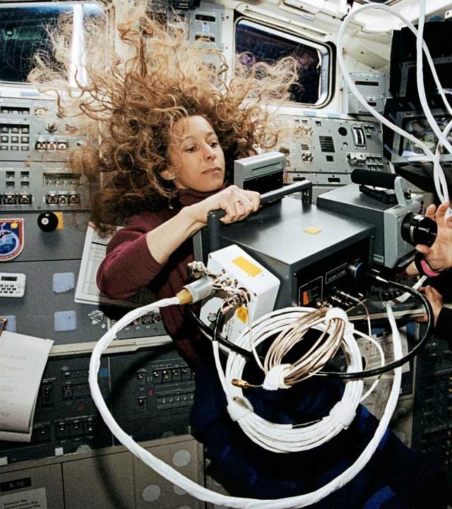 Astronaut Marsha Ivins says the strangest experience in space is sleeping.