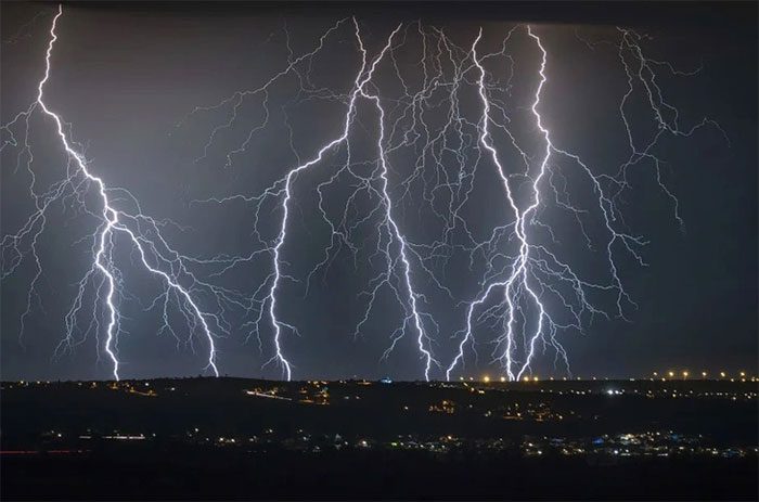 Lightning from a cloud to the ground can be deadly