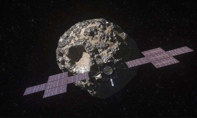 NASA spacecraft heading towards the metal-rich asteroid Psyche.