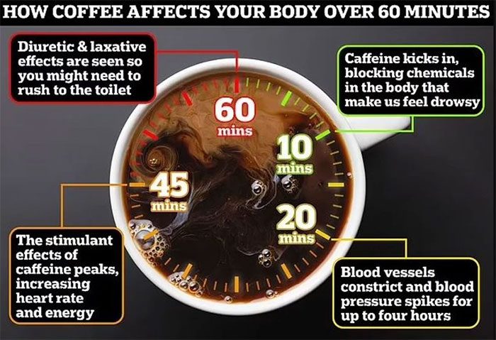 The process of coffee affecting your body