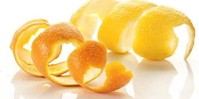 Lemon and orange peels soften fish bones and dissolve them in saliva.