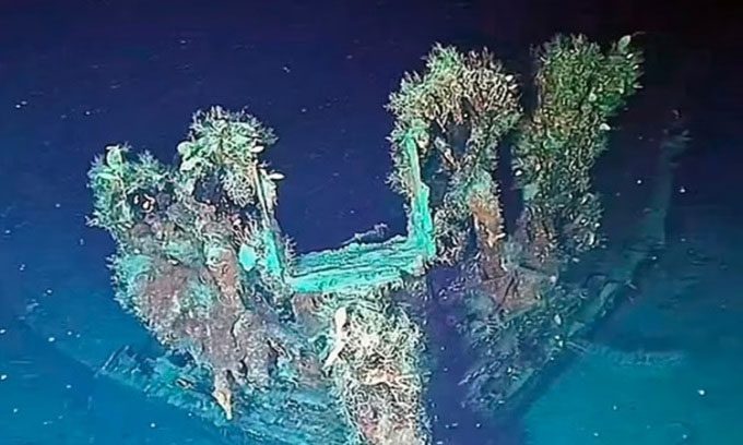 Wreck of the San José at the bottom of the Caribbean Sea.