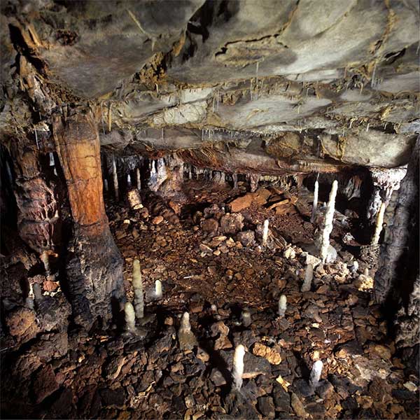 The living site of ancient Magdalenian people in La Garma Cave.