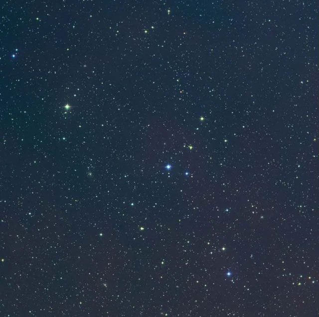 An actual photo of the region of space containing J0613+52, completely empty!