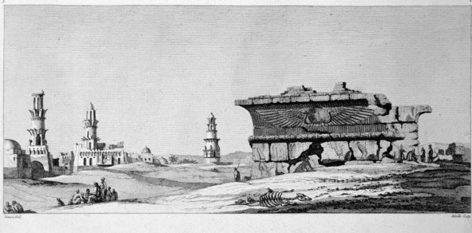 Drawing of the Edfu temple by Dominique-Vivant Denon.