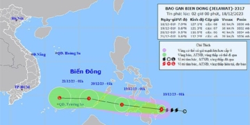 bao trai mua jelawat weakness before entering the south china sea 131624