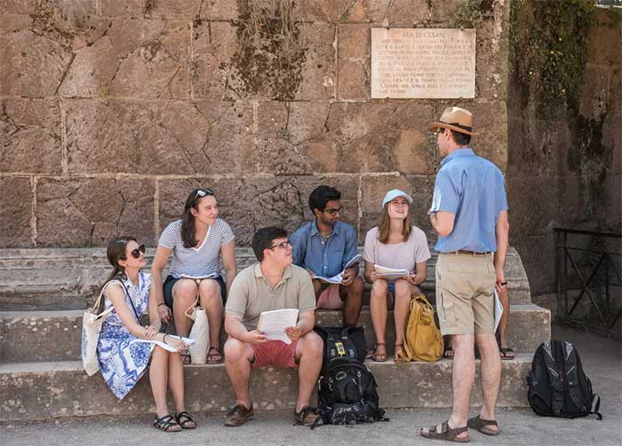 A Latin class at the Roman Forum and Palatine Hill.