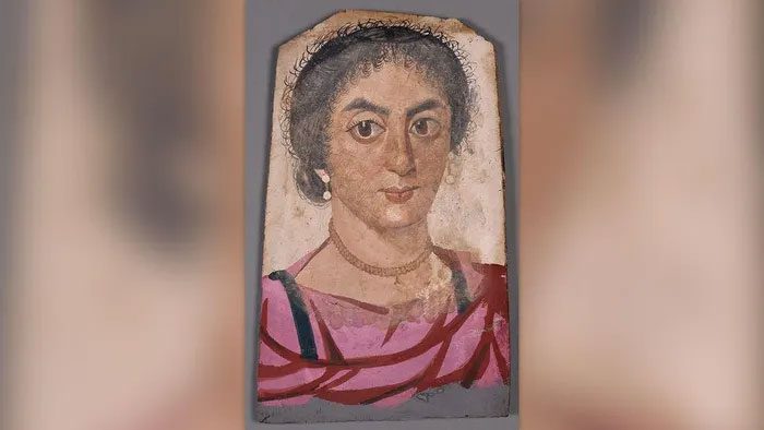This portrait was painted on wood between 170 and 200 AD