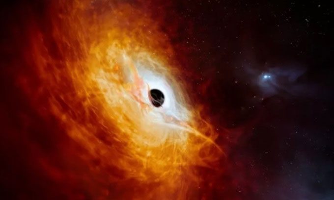 Simulation of record-breaking quasar J0529-4351.