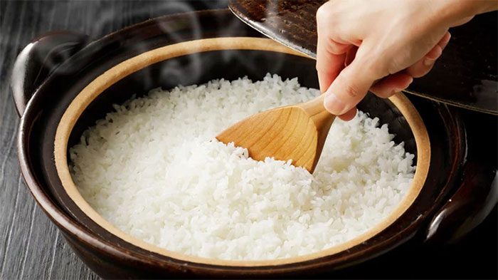 You need to rinse rice thoroughly before cooking.