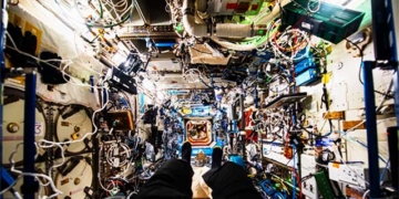 explore the weightlessness in the rare photo from destiny module iss 132457